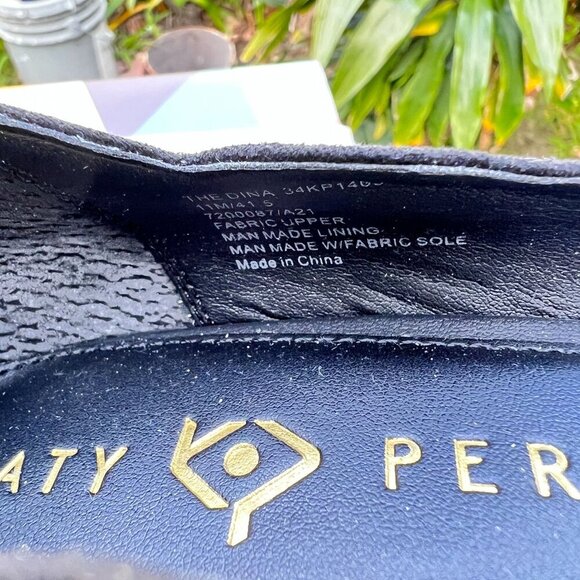 Katy Perry Scalloped Pointy Toe Pumps Stiletto Heels - The Dina Sz 11M in Black - Picture 7 of 11